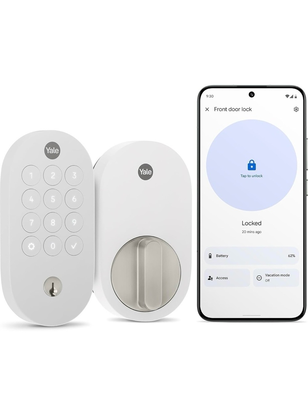 Yale Matter Keypad Deadbolt Lock Snow White YRD510-MT1-SNW